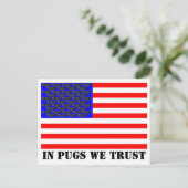In Pugs vertrouwen we Briefkaart (Staand voorkant)
