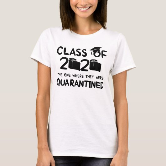 in quarantaine geplaatst grappig afstuderen 2020 k t-shirt (Voorkant)