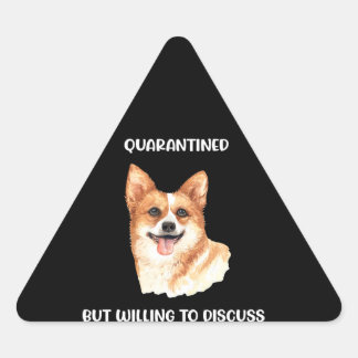 In quarantaine maar bereid om Corgis Gift te bespr Sticker