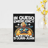 In Queso Emergency Call 9 Juan! Grappig Pun Cin Kaart (Gele Bloem)