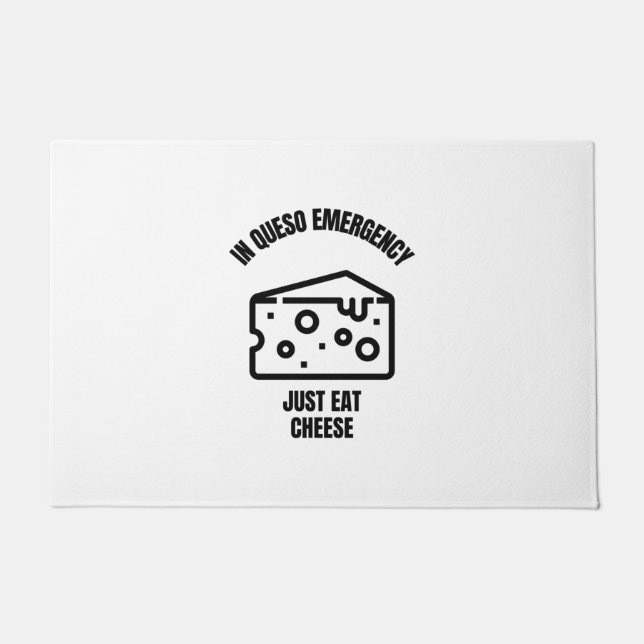 In queso emergency funny cheese pun jokes deurmat (Voorkant)