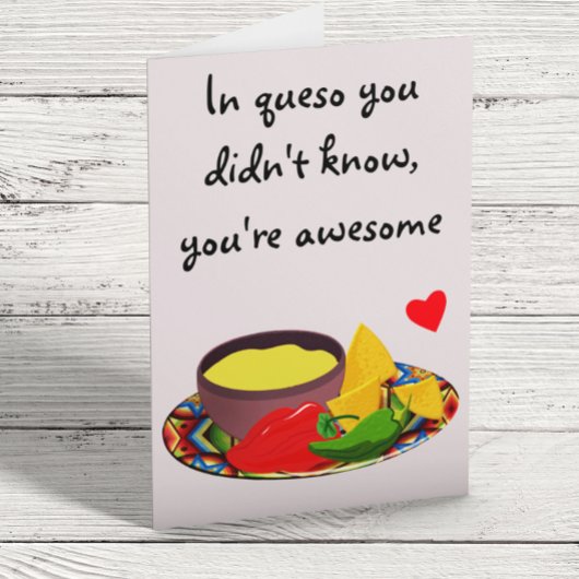 In Queso Funny Mexican Food Love Valentijnsdag Kaart