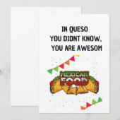 In Queso Grappig Mexicaans eten Liefde Kaart (Voorkant / Achterkant)
