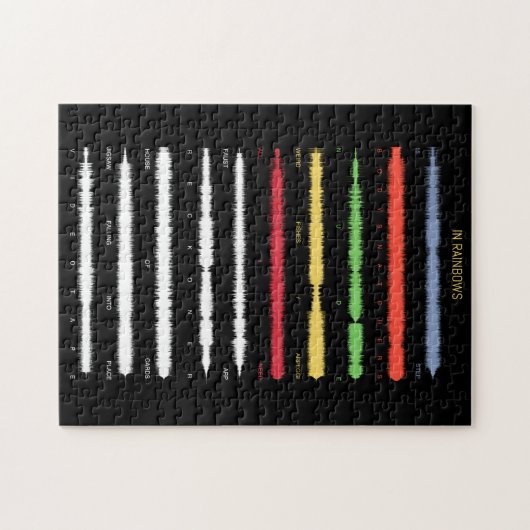 In Rainbows Soundwave Art Puzzle Legpuzzel (Horizontaal)