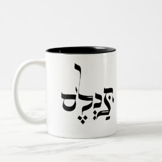 IN REALITEIT , ת yiddish slang , ל ס Tweekleurige Koffiemok