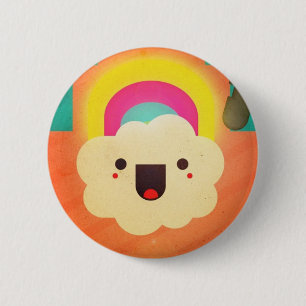 In regenbogen ronde button 5,7 cm
