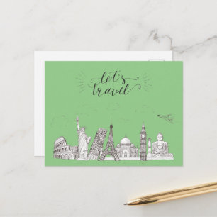 In reis geïnspireerd op het verleden briefkaart