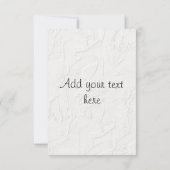 In reliëf gegraveerde White Floral 3 Wedding Invit Kaart (Achterkant)