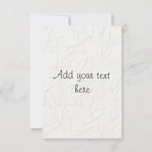 In reliëf gegraveerde White Floral 3 Wedding Invit Kaart (Achterkant)