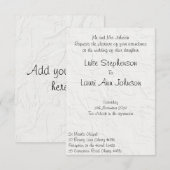 In reliëf gegraveerde White Floral 3 Wedding Invit Kaart (Voorkant / Achterkant)