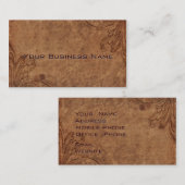 In reliëf gelabeld leder Kijk in bedrijf Visitekaartje (Voorkant / Achterkant)