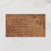 In reliëf gelabeld leder Kijk in bedrijf Visitekaartje (Achterkant)