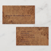 In reliëf gelabeld leder Kijk in bedrijf Visitekaartje (Voorkant / Achterkant)