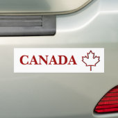 In reliëf gemaakt Canadees maanblad Bumpersticker (Op auto)