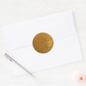 IN RELIËF GEMAAKT GOUDEN FLUWEEL ONTWERP RONDE STICKER (Envelop)