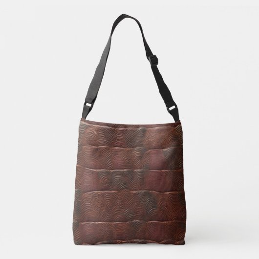 In reliëf gemaakt Imitatieleer kijk Bruin Crossbody Tas (Achterkant)