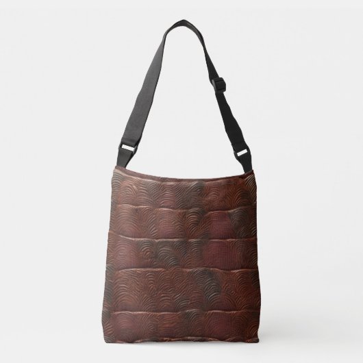 In reliëf gemaakt Imitatieleer kijk Bruin Crossbody Tas (Voorkant)