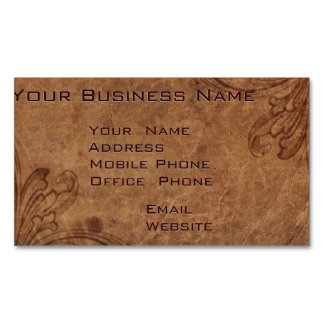 In reliëf gemaakt leder Bekijk zakelijke Magnet Visitekaartje Magneet