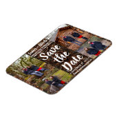 In reliëf gemaakt Leer 4 Foto's sparen de Datum Br Magneet (Linkerzijde)