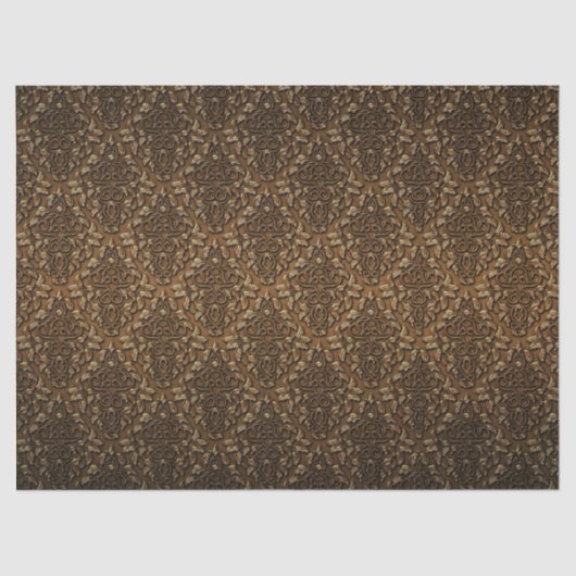 In reliëf gemaakt messing verlaat ontkoppelingspap tissuepapier (Voorkant)