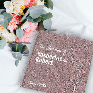  in reliëf gemaakt Roos Gold Foil Weduwboek Notitieboek