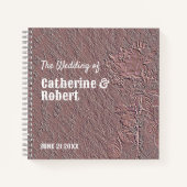  in reliëf gemaakt Roos Gold Foil Weduwboek Notitieboek (Voorkant)