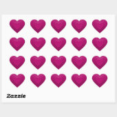 In reliëf gemaakt Roze Hart Sticker (Vel)