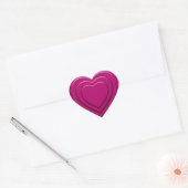 In reliëf gemaakt Roze Hart Sticker (Envelop)
