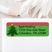 In reliëf gemaakte de adresetiketten van de Kerstb Etiket (Insitu)