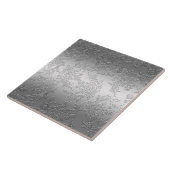 In reliëf gemaakte gepolijste zilveren Rozen en tu Tegeltje (Zijkant)