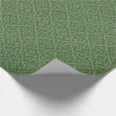 In reliëf gemaakte Groene Glitter Damask Cadeaupapier (Hoek)