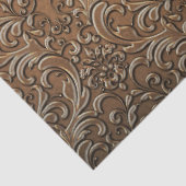 In reliëf gemaakte Messing Scrolls Decoupage Tissu Tissuepapier (Detail)