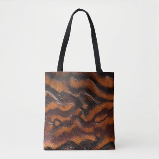 In reliëf gemaakte Snakeskin-blik Tote Bag