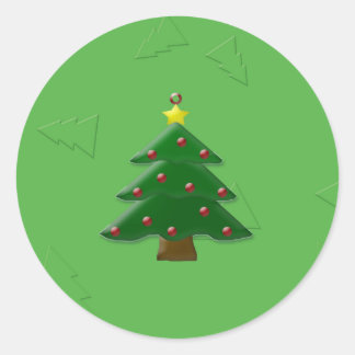 In reliëf gemaakte Stickers van de Kerstboom