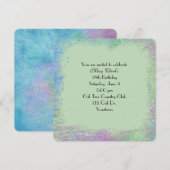 In reliëf gemaakte Waterverf Abstracte Uitnodiging (Voorkant / Achterkant)