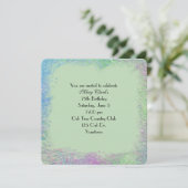 In reliëf gemaakte Waterverf Abstracte Uitnodiging (Staand voorkant)