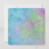 In reliëf gemaakte Waterverf Abstracte Uitnodiging (Achterkant)