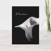 In Rembrance vlinder op witte calla lily Kaart (Voorkant)