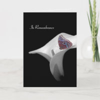 In Rembrance vlinder op witte calla lily