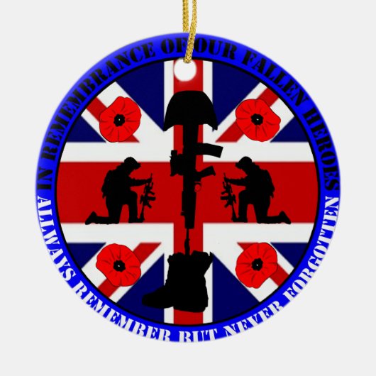 In Remembrance of our fallen UK Heroes Keramisch Ornament (Voorkant)