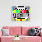 In 'Retro-televisie' verpakt canvas Afdruk (Insitu (Woonkamer))