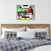 In 'Retro-televisie' verpakt canvas Afdruk (Insitu (Slaapkamer))