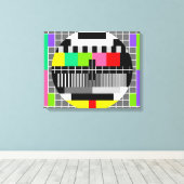 In 'Retro-televisie' verpakt canvas Afdruk (Insitu (Houten vloer))