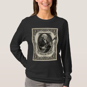 In Rock We Trust 1 Rock Washington Gitaar Vintage  T-shirt