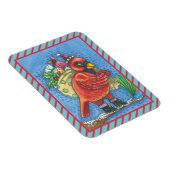 IN RODE SANTA, CHRISTMAS CARDINAL MAGNET MAGNEET (Rechterzijde)