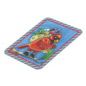 IN RODE SANTA, CHRISTMAS CARDINAL MAGNET MAGNEET (Linkerzijde)