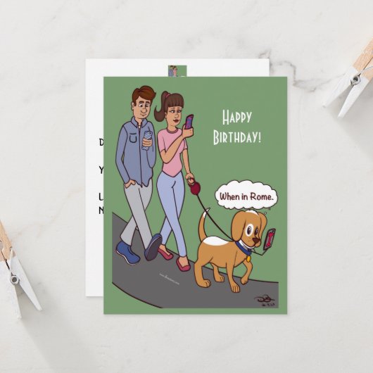 In Rome een vlakke Kaart (Voorkant / Achterkant in situ)