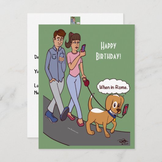 In Rome een vlakke Kaart (Voorkant / Achterkant)