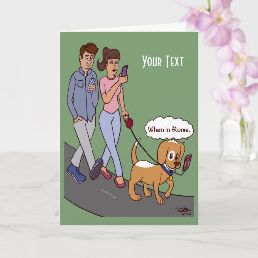 In Rome gevouwen Wenskaart Kaart (Orchidee)