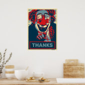 In rood en blauw geknipt, geef tekst uit poster (Keuken)